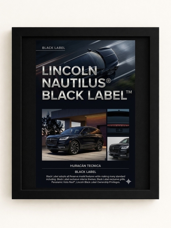 Hand Crafted Other - A.I. Lincoln Nautilus Black Label Framed Art Print - Black In 8x10 Frame